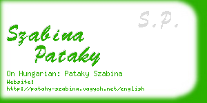 szabina pataky business card